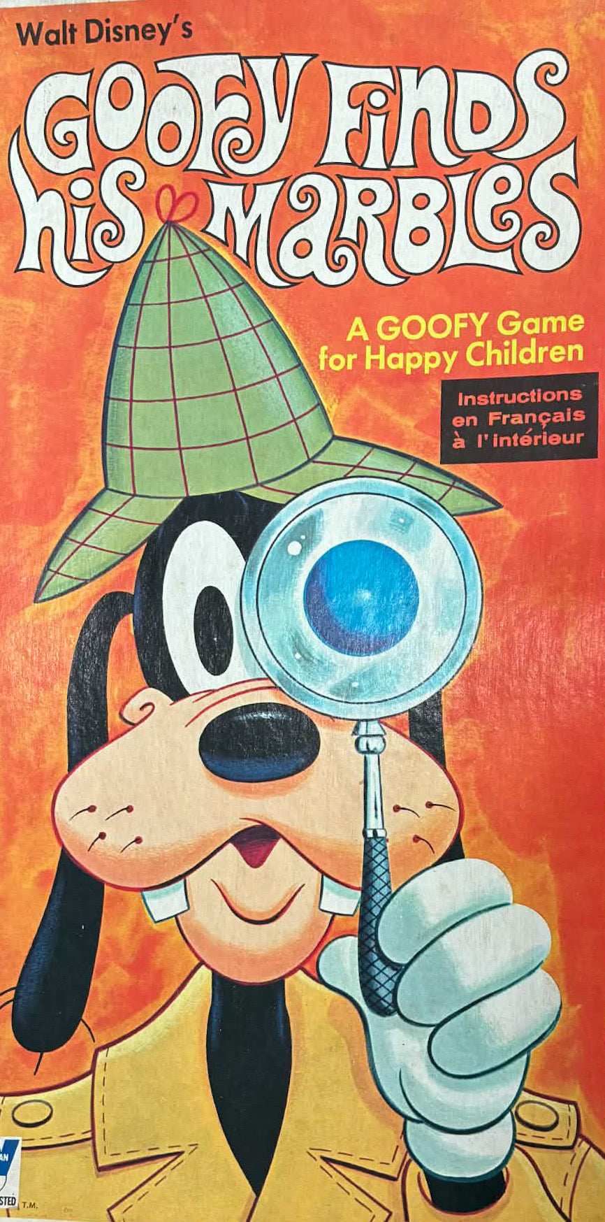 Vintage  Disney 1970 “Goofy Finds His Marbles” board game