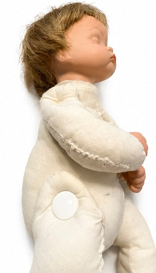 1980s Handmade Vintage Porcelain Christening Doll