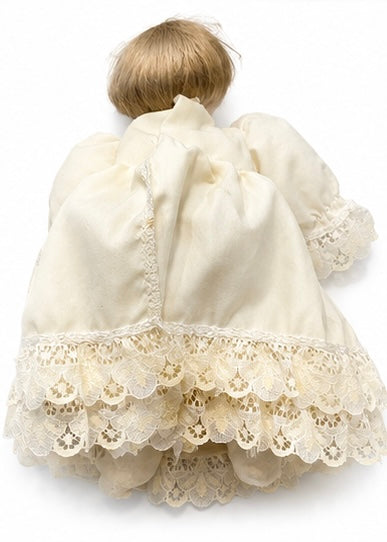 1980s Handmade Vintage Porcelain Christening Doll