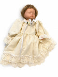 1980s Handmade Vintage Porcelain Christening Doll