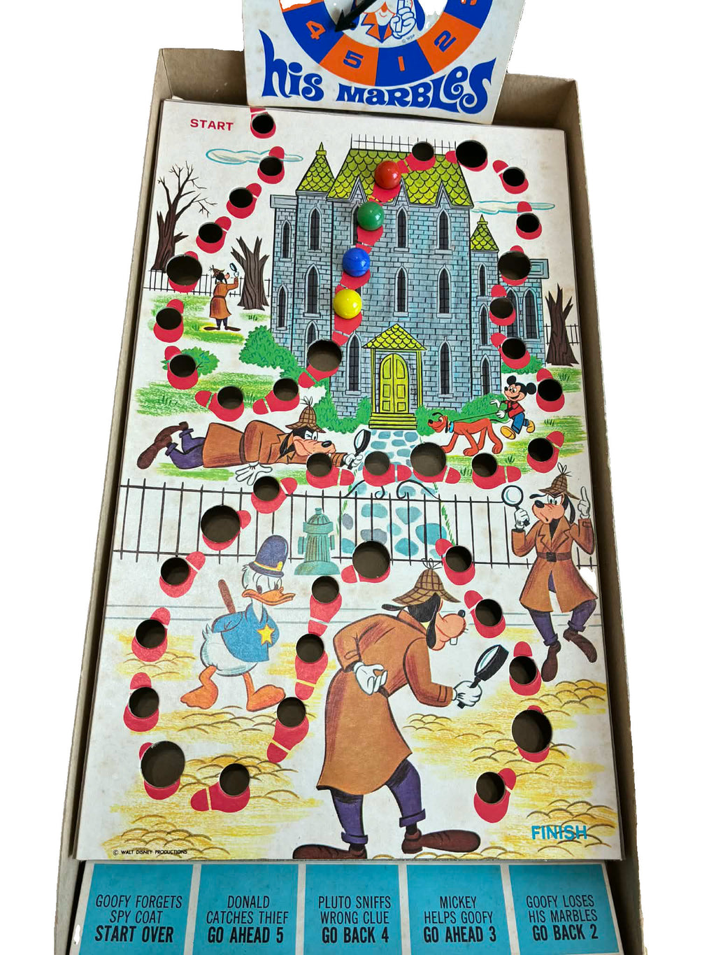 Vintage  Disney 1970 “Goofy Finds His Marbles” board game