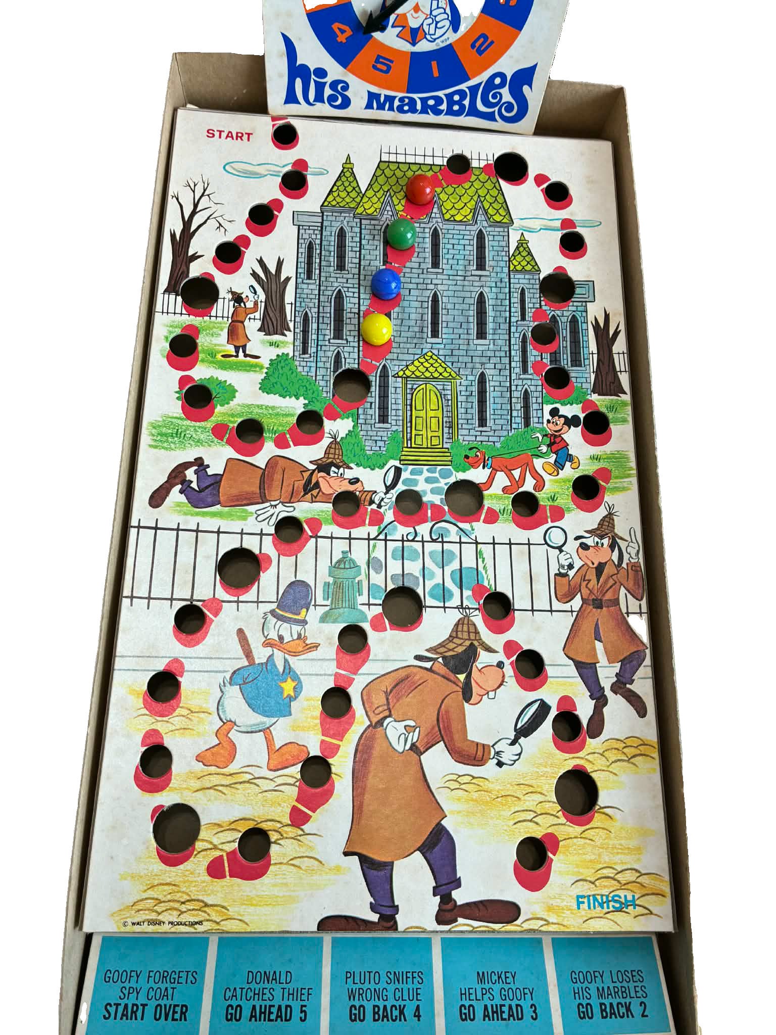 Vintage  Disney 1970 “Goofy Finds His Marbles” board game