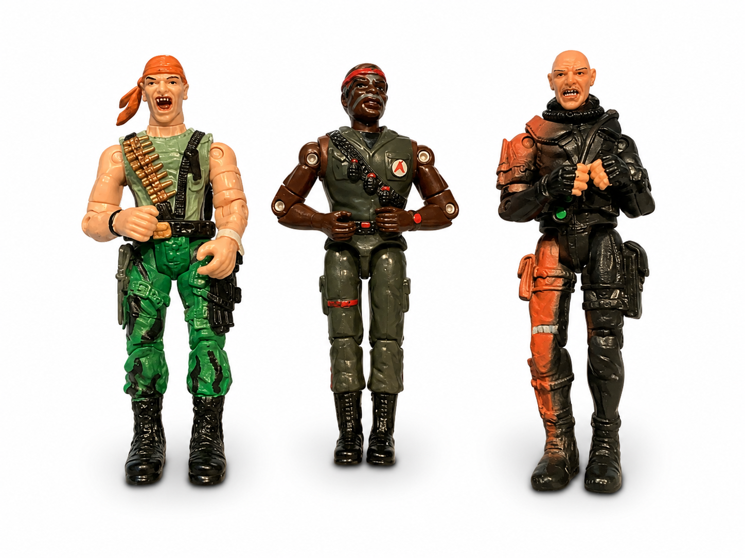 Vintage Lanard The Corps! action figure Collection featuring Roos, Junkyard, and Orcas. 80s-2005