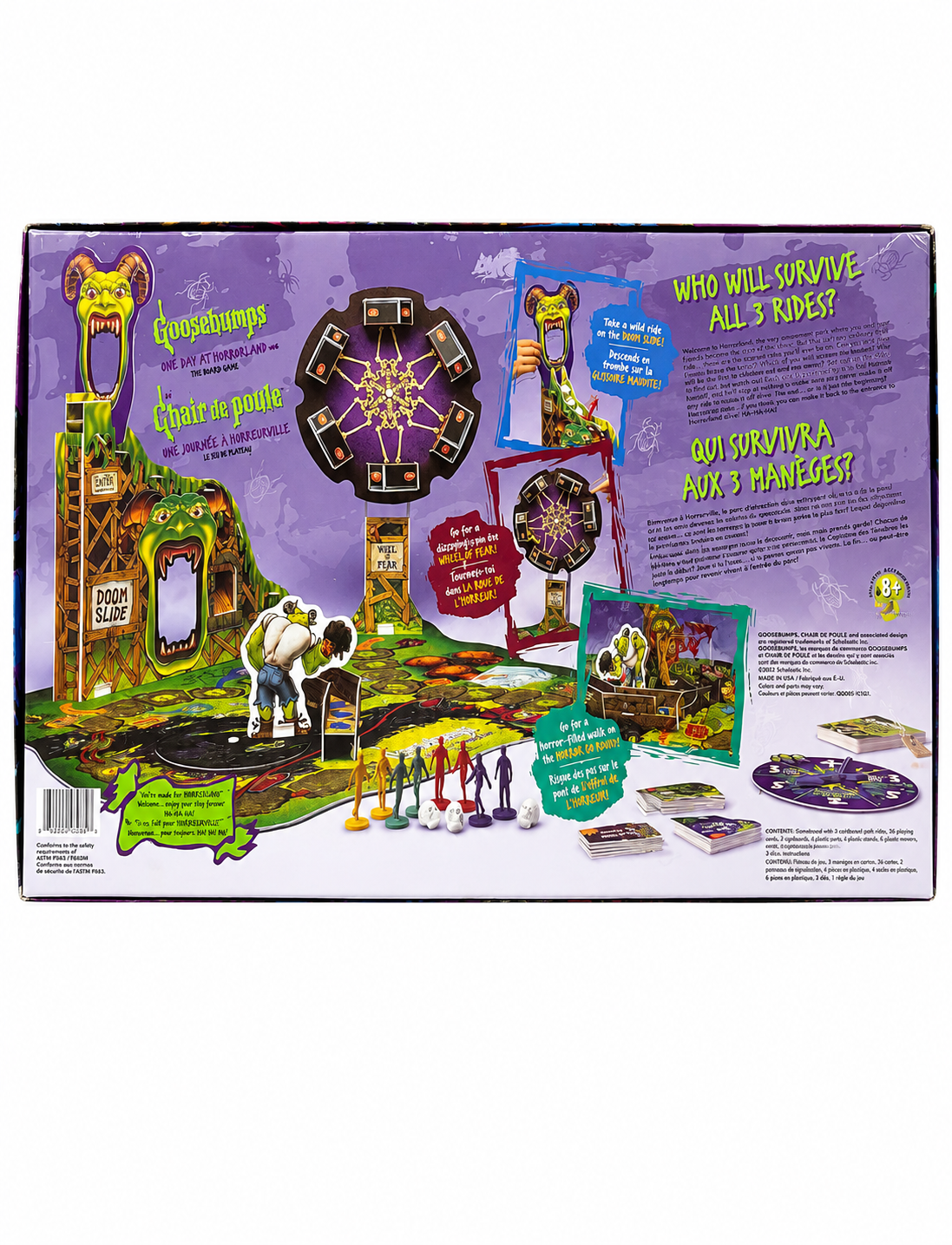 Milton Bradley Goosebumps One Day at Horrorland board game  1996. 100%complete.