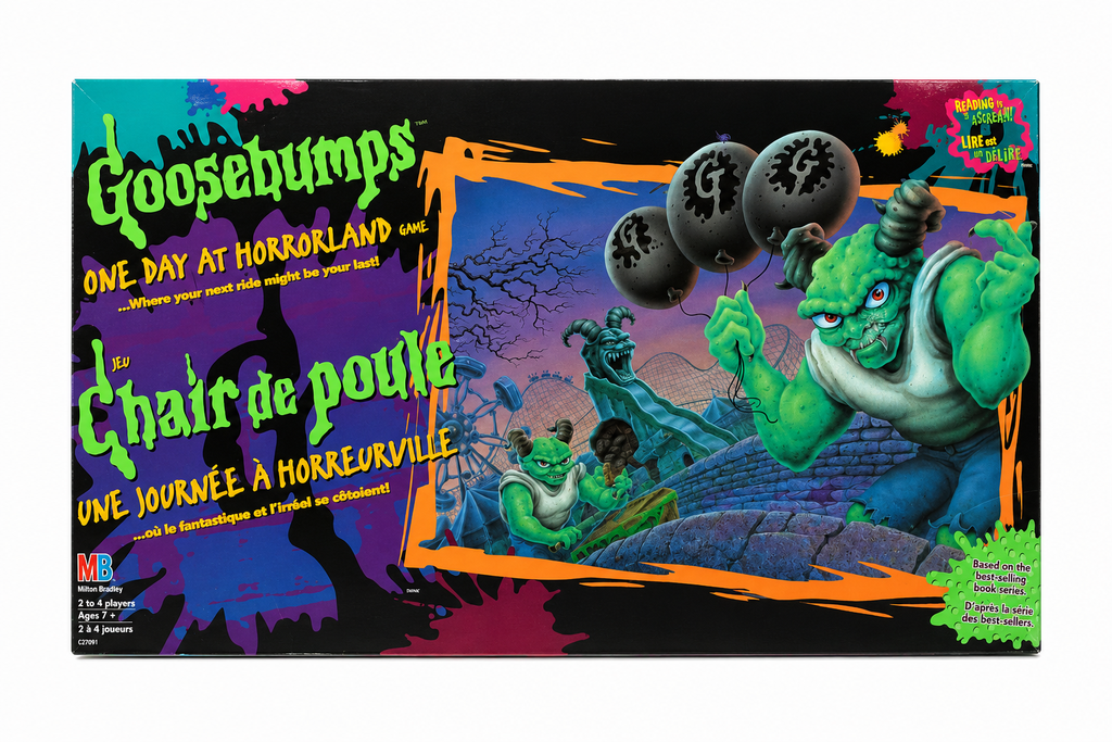 Milton Bradley Goosebumps One Day at Horrorland board game  1996. 100%complete.